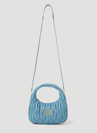 Wander Matelassé Hobo Bag Miu Miu Wander Matelassé Hobo Bag Blue miu0252036