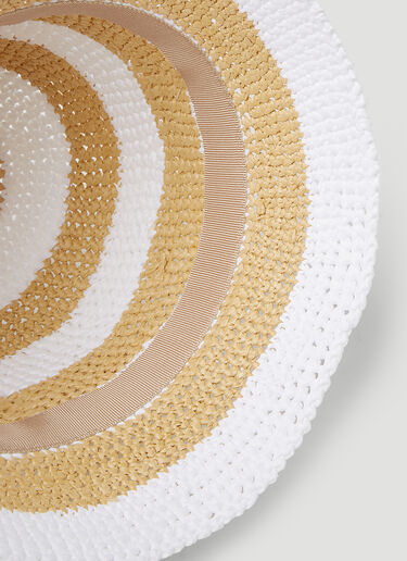 Logo Embroidered Crochet Bucket Hat Miu Miu Logo Embroidered Crochet Bucket Hat White miu0252053