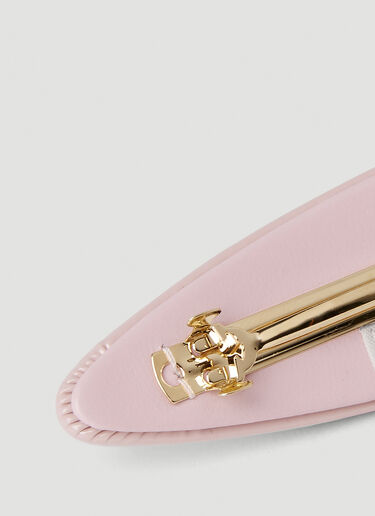 Logo Plaque Hairclip Miu Miu Logo Plaque Hairclip Ivory miu0252058