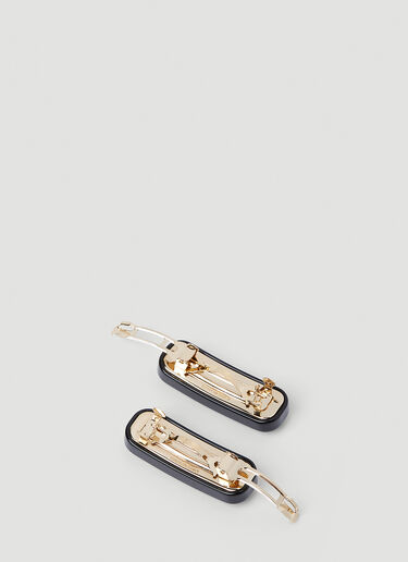 Miu Miu 로고 헤어클립 블랙 miu0252060