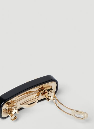 Miu Miu 로고 헤어클립 블랙 miu0252060