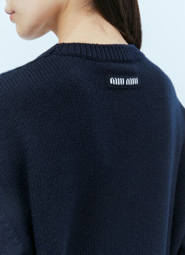 Miu Miu Cashmere Sweater Blue miu0254007