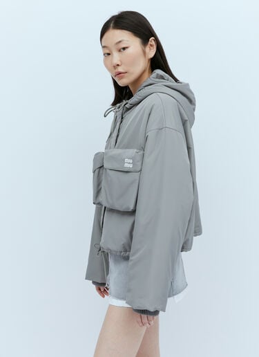 束腰短款衬垫夹克 Miu Miu 束腰短款衬垫夹克 灰色 miu0254020