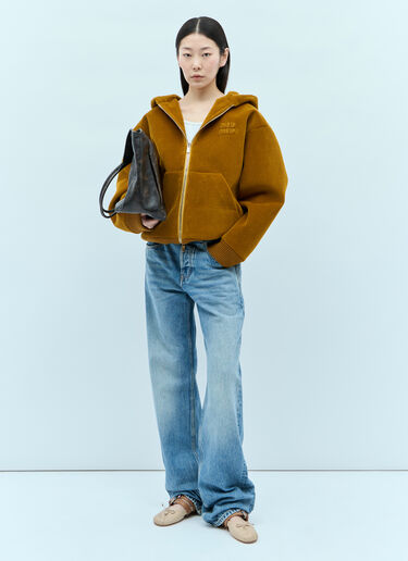 Corduroy Hooded Jacket Miu Miu Corduroy Hooded Jacket Yellow miu0254021