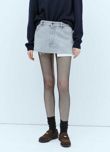 Miu Miu 데님 미니스커트 그레이 miu0254024