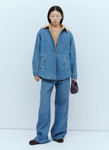 Miu Miu 데님 블루종 재킷 라이트 블루 miu0254026