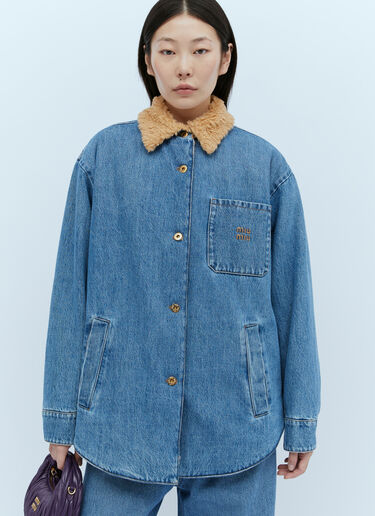 Miu Miu 데님 블루종 재킷 라이트 블루 miu0254026