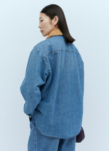 Denim Blouson Jacket Miu Miu Denim Blouson Jacket Light Blue miu0254026