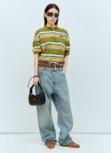 Miu Miu 皮革 Hobo 单肩包 黑色 miu0254073