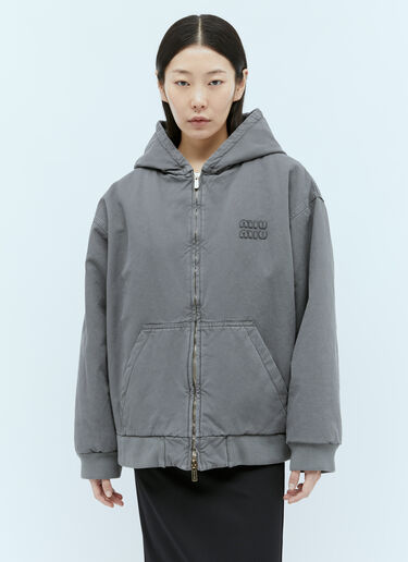 가먼트 다이 개버딘 블루종 재킷 Miu Miu 가먼트 다이 개버딘 블루종 재킷 블루 miu0255012
