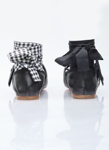 Buckle-Embellished Leather Ballerina Flats Miu Miu Buckle-Embellished Leather Ballerina Flats Black miu0256014