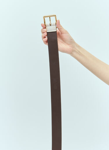 Worn-Effect Nappa Leather Belt Miu Miu Worn-Effect Nappa Leather Belt Beige miu0256028