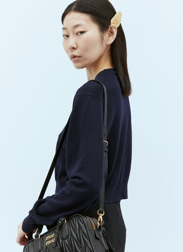 Miu Miu 라피아 로고 플라크 헤어 클립  베이지 miu0256034