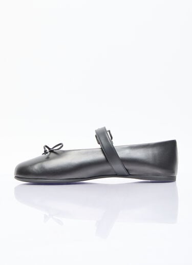 Buckle Ballerina Flats Miu Miu Buckle Ballerina Flats Black miu0256045