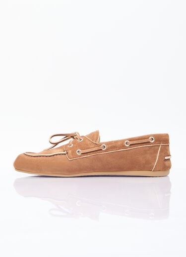 Faded Suede Loafers Miu Miu Faded Suede Loafers Brown miu0256046