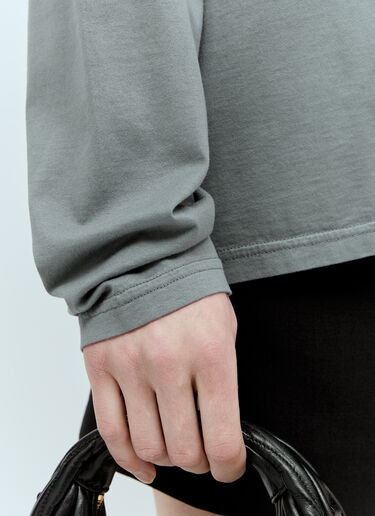Garment-Dyed Jersey T-Shirt Miu Miu Garment-Dyed Jersey T-Shirt Grey miu0256081