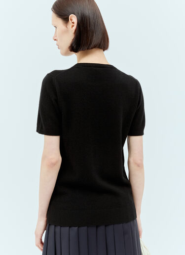 Wool Knit Top Miu Miu Wool Knit Top Black miu0257002