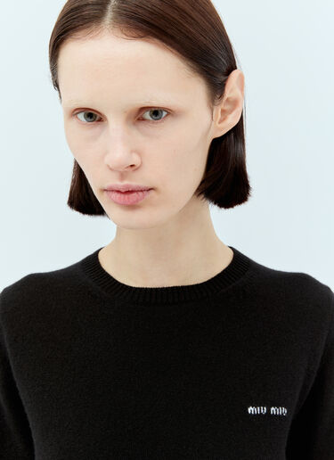 Wool Knit Top Miu Miu Wool Knit Top Black miu0257002