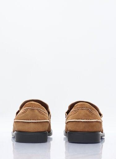 Faded Suede Loafers Miu Miu Faded Suede Loafers Brown miu0257016