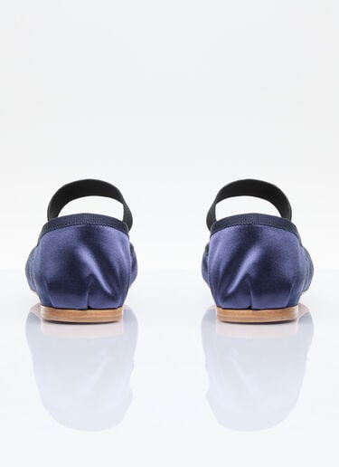 Satin Ballerina Flats Miu Miu Satin Ballerina Flats Blue miu0257019