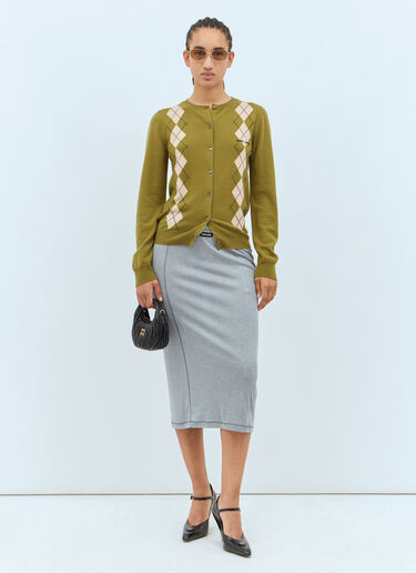 Silk Jersey Skirt Miu Miu Silk Jersey Skirt Grey miu0258011