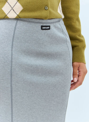 Silk Jersey Skirt Miu Miu Silk Jersey Skirt Grey miu0258011