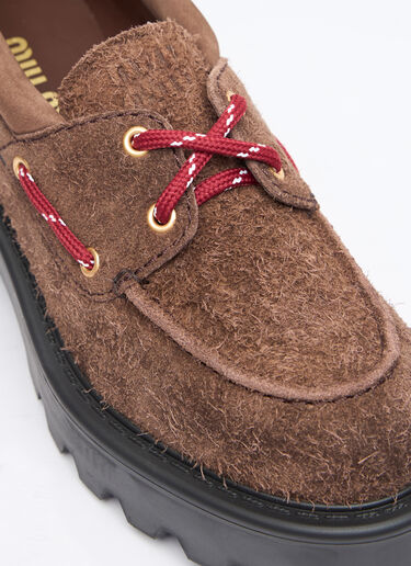 Suede Loafers Miu Miu Suede Loafers Brown miu0258020