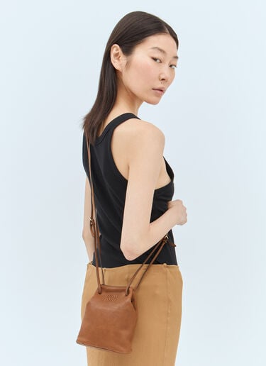 纳帕皮迷你桶包 Miu Miu 纳帕皮迷你桶包 棕色 miu0258025