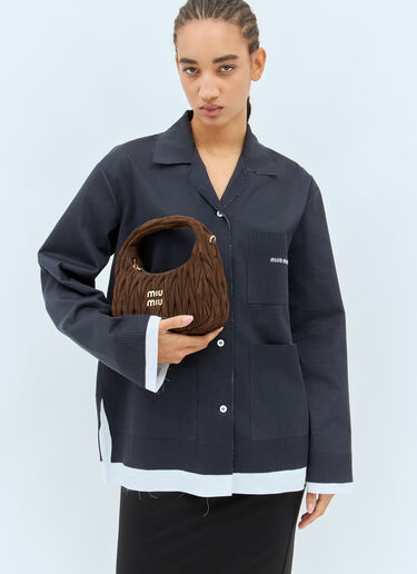 Wander Matelassé Suede Mini Shoulder Bag Miu Miu Wander Matelassé Suede Mini Shoulder Bag Brown miu0258028