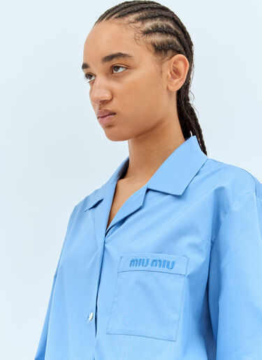 Miu Miu 포플린 셔츠 블루 miu0258038