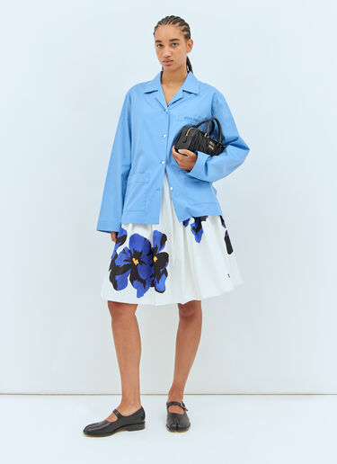 포플린 셔츠 Miu Miu 포플린 셔츠 블루 miu0258038