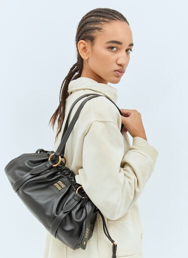Miu Miu 주아 나파 가죽 숄더백 블랙 miu0258043