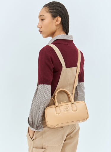 Miu Miu Arcadie 皮革手提包 米色 miu0258053