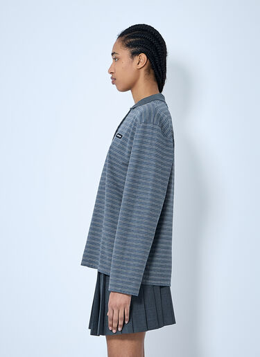Miu Miu 로고 패치 폴로 셔츠  화이트 miu0260057