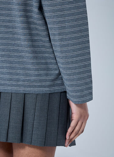 Miu Miu 로고 패치 폴로 셔츠  화이트 miu0260057