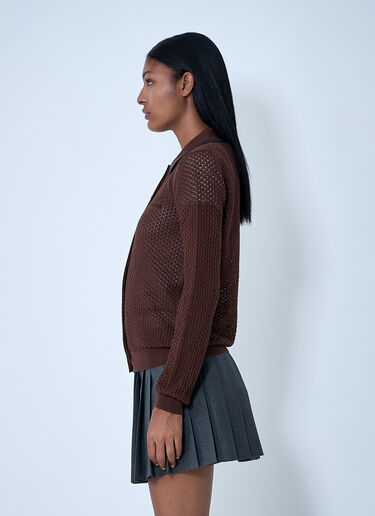Open-Knit Cardigan Miu Miu Open-Knit Cardigan Brown miu0261001