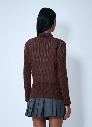 Open-Knit Cardigan Miu Miu Open-Knit Cardigan Brown miu0261001