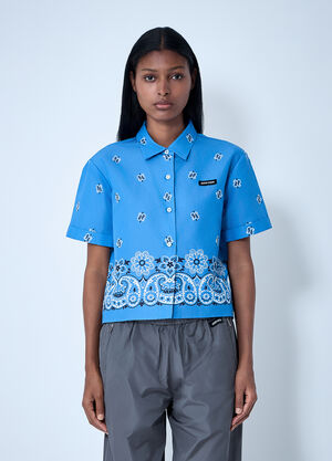 Miu Miu Bandana Shirt Blue miu0261010