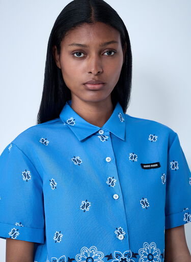 Bandana Shirt Miu Miu Bandana Shirt Blue miu0261010