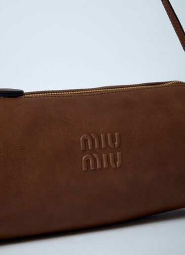 Leather Aviator Handbag Miu Miu Leather Aviator Handbag Brown miu0261025