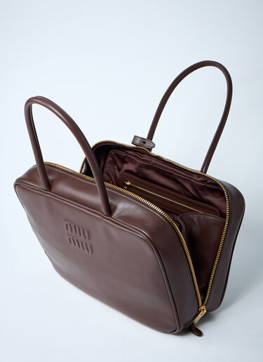 Miu Miu Beau Leather Shoulder Bag Grey miu0262053