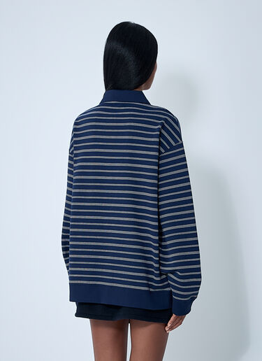 Striped ZIp-Up Polo Shirt Miu Miu Striped ZIp-Up Polo Shirt Red miu0262092