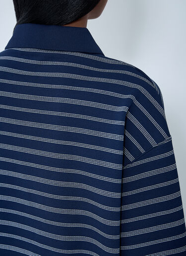 Miu Miu Striped ZIp-Up Polo Shirt Red miu0262092