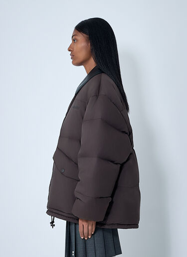 Logo Motif Jacket Miu Miu Logo Motif Jacket Dark Brown miu0262097