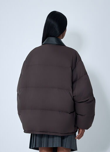 Logo Motif Jacket Miu Miu Logo Motif Jacket Dark Brown miu0262097