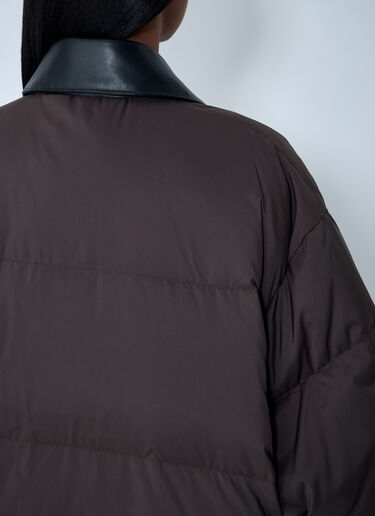 Logo Motif Jacket Miu Miu Logo Motif Jacket Dark Brown miu0262097