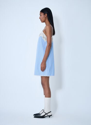 Striped Slip Mini Dress Miu Miu Striped Slip Mini Dress Blue miu0262100