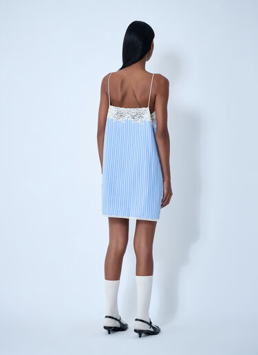 Striped Slip Mini Dress Miu Miu Striped Slip Mini Dress Blue miu0262100