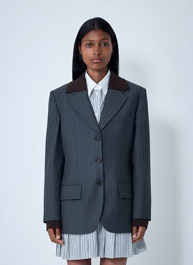 Wool Blazer Miu Miu Wool Blazer Blue miu0262105