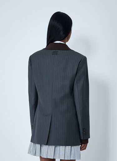Miu Miu Wool Blazer Blue miu0262105